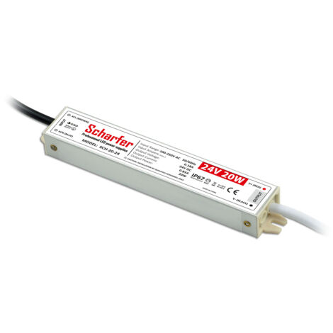 Transformateur LED 220V 24V étanche 20W IP67 0.83A universel Scharfer SCH-20-24