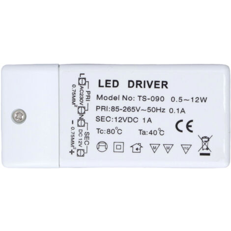Transformateur LED Etanche IP67 pour Éclairage Extérieur et Intérieur, 85-265V