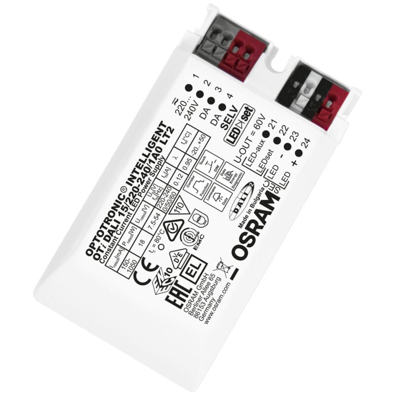 Transformateur led Osram oti dali 15/220-240/1A0 LT2