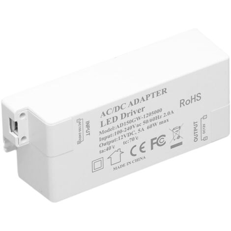 Transformateur LED, Pilote de LED d'alimentation CA vers CC Sortie facile à installer DC12V avec vis pour la maison pour les ampoules MR16 pour les ampoules G4 pour l'intérieur pour la
