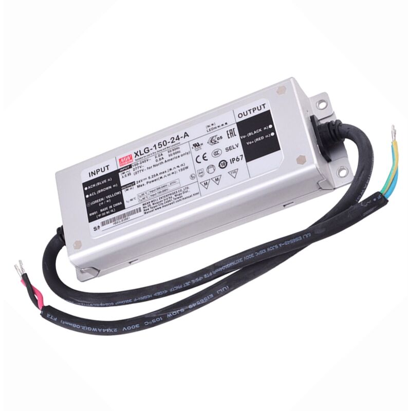 Transformateur Mean Well 150W 24V 6.25A XLG-150-24-A IP67 waterproof