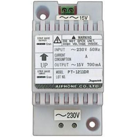 Alimentation 230 Vac / 15 Vac - 0,7 A - AIPHONE PT1211DR - 110545