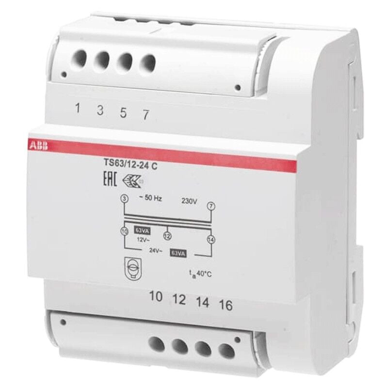 ABB TS63/12-24 63VA 12-24V transformateur modulaire M429287