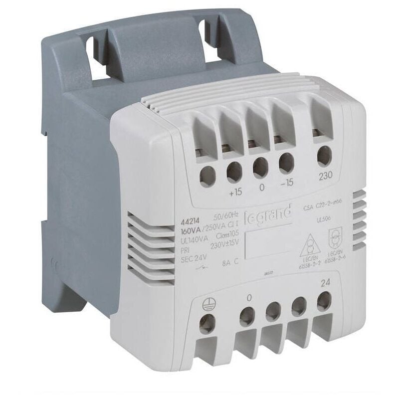Transformateur monophose 230/24V 160VA Legrand 044214