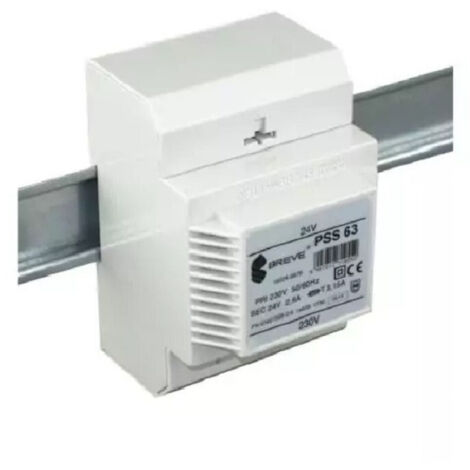 Transformateur monophasé PSS 60 230/24V IP30 pour rail DIN TH-35 en boîtier modulaire