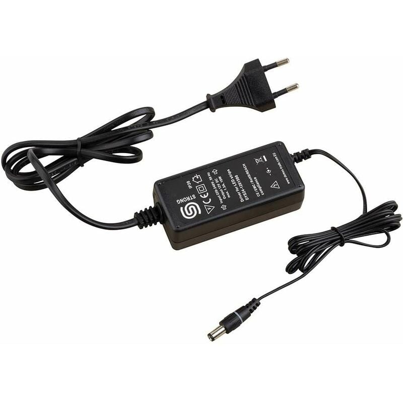 Transformateur pour bandes led 12V 18W IP20 sur secteur Prise Adaptateur Alimentation Ruban Luminaire Lumière Eclairage Maison Salon Chambre Bureau