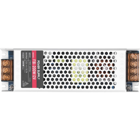 Transformateur pour Bandes LED 200W, Alimentation Commutée 12V, Composants de Contrôle Industriel AC 190‑240V