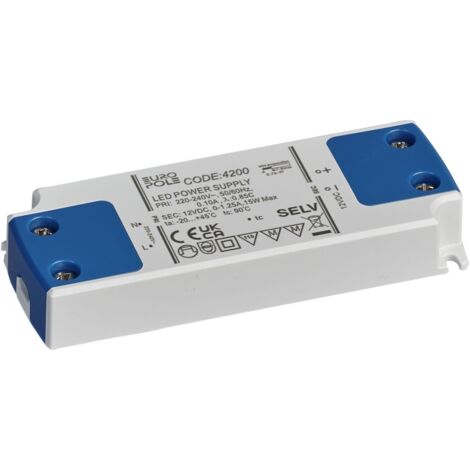 Transformateur pour luminaire 230V-12V – Puissance 30-125 VA – Charge maximale 16W – Spécial LED pour éclairage optimal – Europole