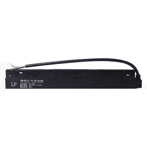 Transformateur pour rail magnétique 20mm 48V -200W - Noir