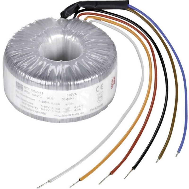 Block - rte 80/2x12 Transformateur torique 80 va 3.33 a D97484