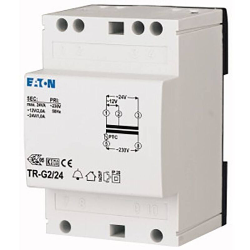 Y7-272484 Transformateur d'alimentation universel 1 x 230 v 2 x 12 v, 24 v 1.9 w 2 a - Eaton