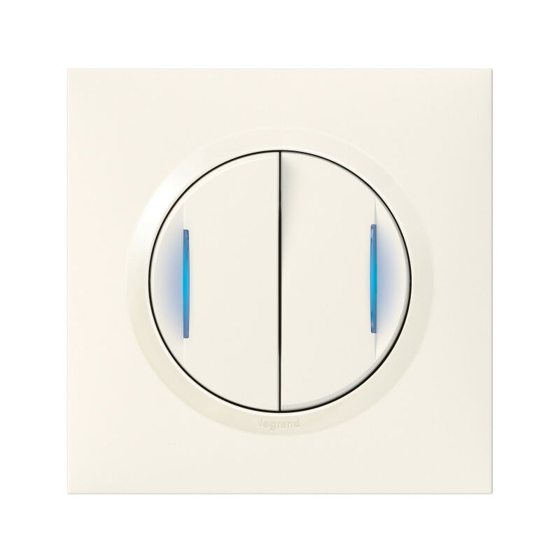 Legrand - Transformeur pour réaliser 5 fonctions lumineuses dooxie one livré avec plaque carrée blanche et griffes (600730)