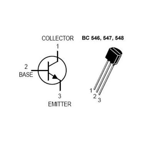 Transistor Npn 65v 100ma 500mw Capsule To92 Bc546b Bc546b
