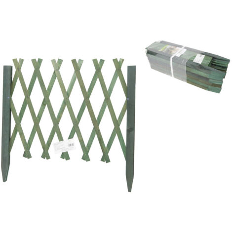 Translation En Legno Rete Estensible Verde Rampicanti Staccioned 95 X 49 Cm