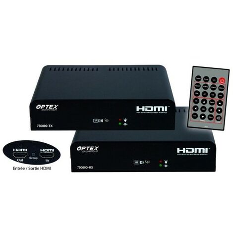 Transmetteur Audio Vidéo HD CPL 750890 – Sortie Entrée HDMI, IR OUT, Récepteur et télécommande inclus