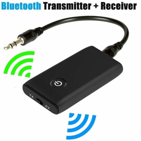 Transmetteur Bluetooth 5.0, Adaptateur 2 en 1 sans Fil 3.5mm, Émetteur et Récepteur Adaptateur, Bluetooth 2 en 1 Adaptateur, Jack 3,5mm APTX et USB,,de DEBUNS