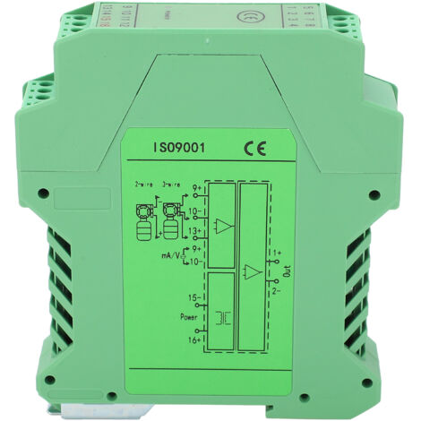Transmetteur de Signal DC 0-10V vers 0-5V avec Isolation, Montage sur Rail DIN, 1 Entrée 1 Sortie