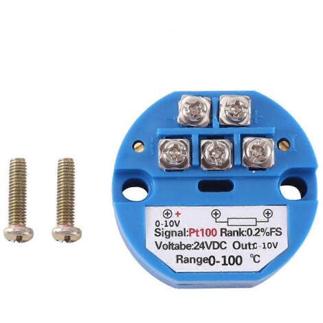 Transmetteur de température PT100 vers RTD 0-10 V 0-100 °C DC24V