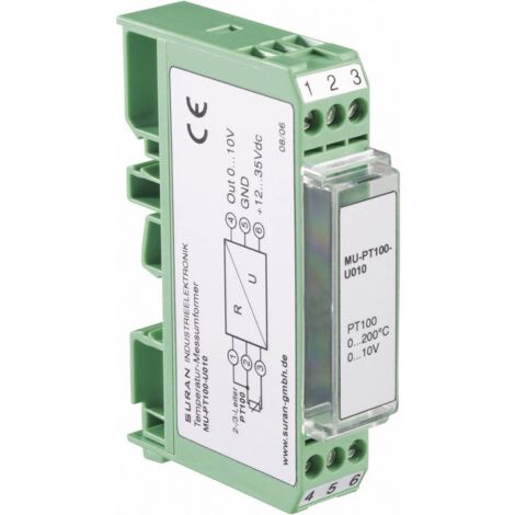 Transmetteur (l x h x p) 15 x 75 x 53 mm 0 - 10 V Enda MU-PT100-U010-50/100