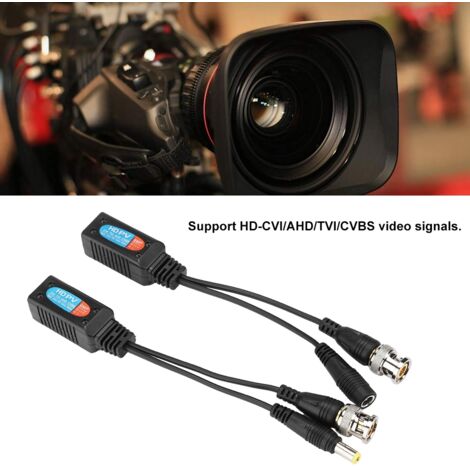 Transmetteur vidéo 8MP CVI/AHD/TVI/CVBS sur paire torsadée avec alimentation 12‑48V