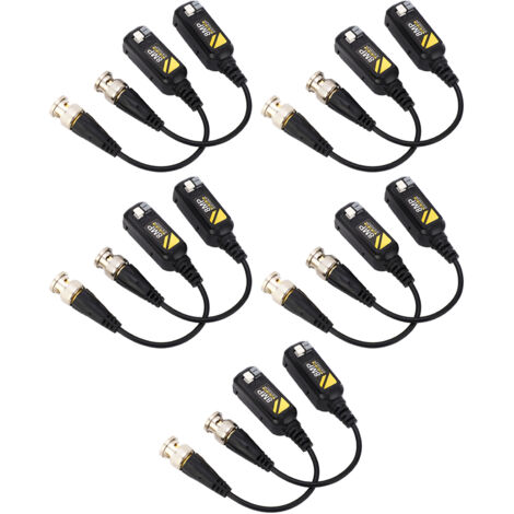 Transmetteur Vidéo BNC 5 Paires 8MP, Protection Foudre et Faible Attenuation pour Câble Paire Torsadée