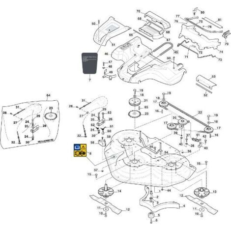 TRANSMISION CING CARTER 110/125 NCS8000N EL ORIGINAL STIGA - 337060034/0