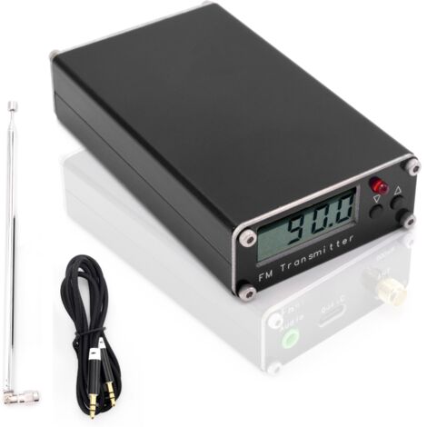 Transmisor de modulación de frecuencia, 0,5 W, 76-108 MHz, 500 mW, pantalla digital, estéreo, interfaz Tipo-C, alcance de transmisión de 2000 m, para iglesias, radios de automóviles, estaciones de rad