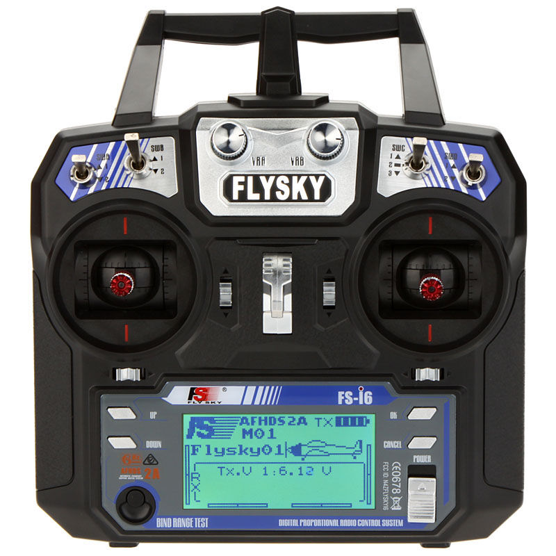 

Transmisor de sistema de radio Flysky FS-i6 AFHDS 2A 2.4GHz 6CH para planeador de helicoptero RC con modo de receptor FS-iA6 2