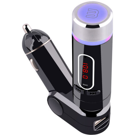 Transmisor FM Bluetooth para coche, reproductor MP3 inalámbrico, kit manos libres, LED TF FM28