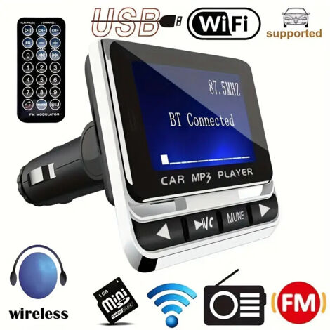 Transmisor FM para coche, kit manos libres inalámbrico 5.3D, reproductor MP3 de carga rápida