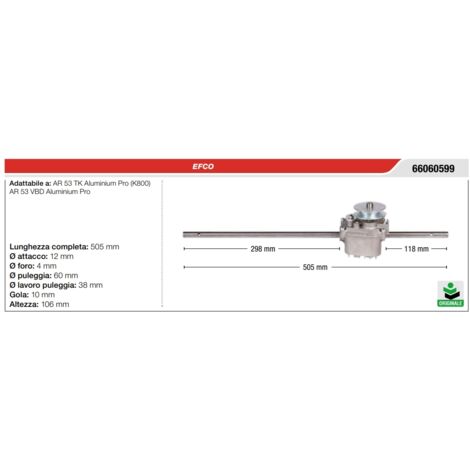 Transmission automotrice EFCO pour tondeuse à gazon série AR 53
