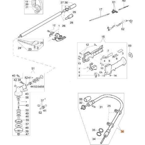 TRANSMISSION FLEXIBLE COMPLÈTE AVEC GAINE EN CAOUTCHOUC ET FEUILLE FLEXIBLE ORIGINALE EMAK 62040048R