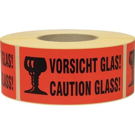 TRANSPAK Hinweisetikett Vorsicht Glas ( 3000265571 )