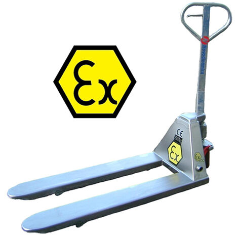 Transpalette ATEX inox - Fourches 1150x540 mm - Charge max 2000kg - 1056-ATEX