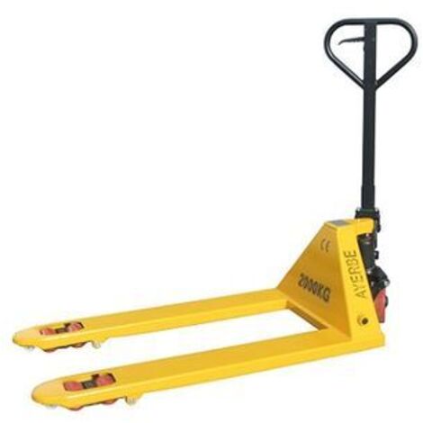 Transpalette manuel 2100 kg Ayerbe 580435 fourches courtes larges 685x1000 nylon