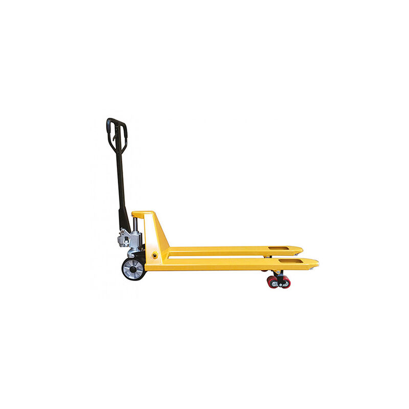 Tire palette manuel couleur jaune - Fourches 1150x540mm idéal palette Europe - Capacité 2500kg - Tous secteurs - AC25CBVJAUNE
