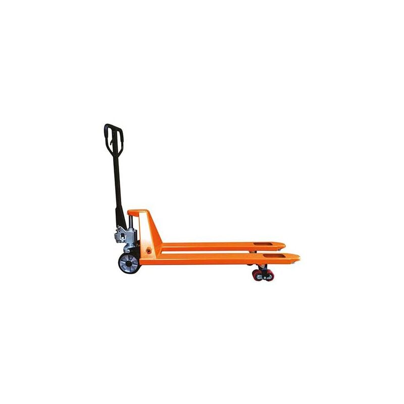 Matisère - Tire palette manuel couleur orange - Fourches 1150x540mm idéal palette Europe - Capacité 2500kg - Tous secteurs - AC25CBVORANGE