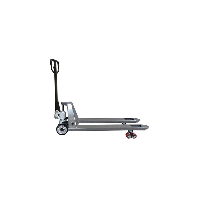 Tire palette manuel couleur gris - Fourches 1150x540mm idéal palette Europe - Capacité 2500kg - Tous secteurs - AC25CBVGRIS