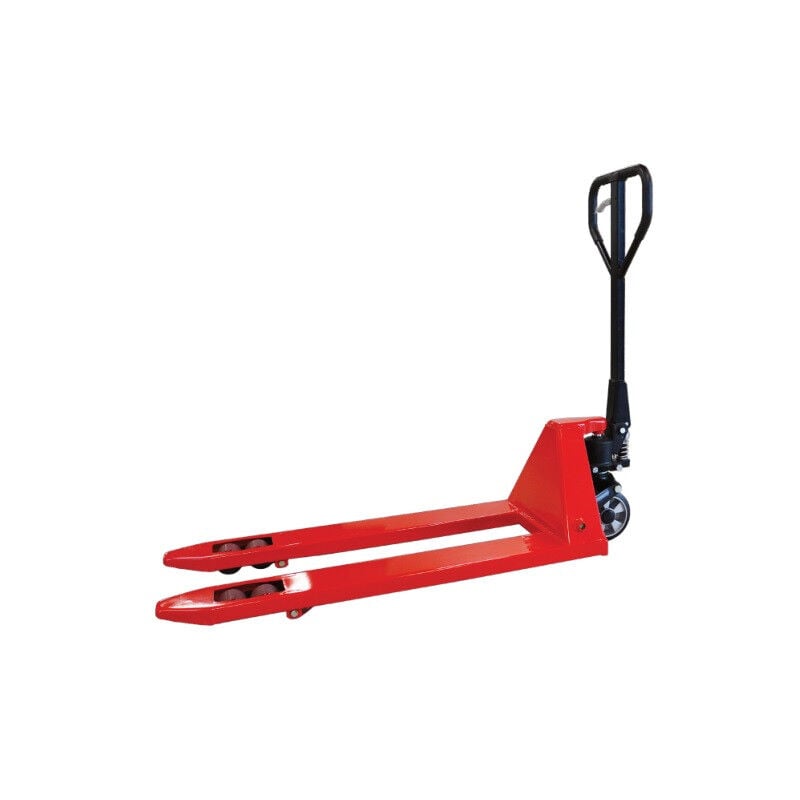 Transpalette manuel Stockman AC25CBVEL capacité 2,5 tonnes 1150x520mm roues directrices caoutchouc et boggies polyuréthane