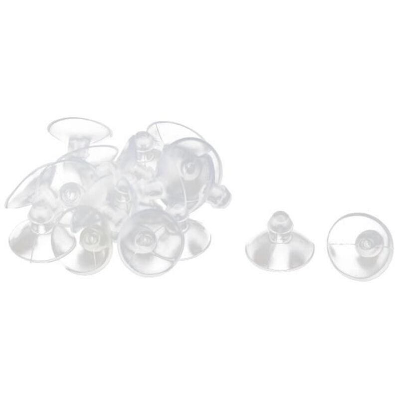 (Transparent) 20Pcs Ventouses Anti-collision Transparente en Caoutchouc pour Verre Maison Coussinet Suspension à Ventouse 18mm Dia