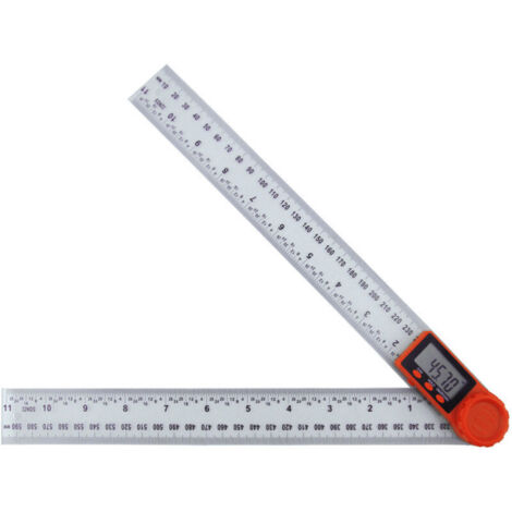 Transparent 300mm Digital Angle Protractor Ruler, 2-in-1 Digital Protractor with LCD Display and Lock Function for Woodworking, Home, and Crafts