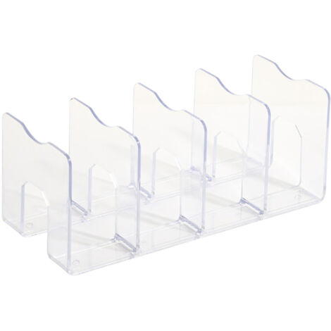 Transparente Acryl-Schreibtischablage, modernes minimalistisches Design, platzsparend für Zuhause, stilvoller Schreibtischorganizer.