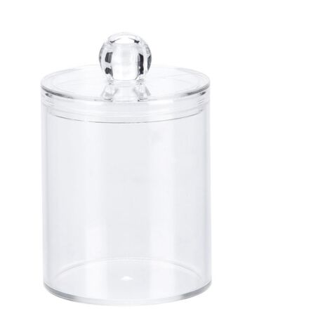 Transparente Acrylbox für runde Wattestäbchen, Aufbewahrungsorganizer für Wattestäbchen