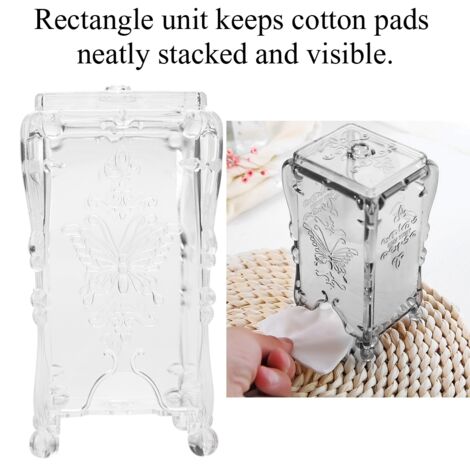 Transparente Aufbewahrungsbox für Make-up-Entferner-Pads und Beauty-Accessoires