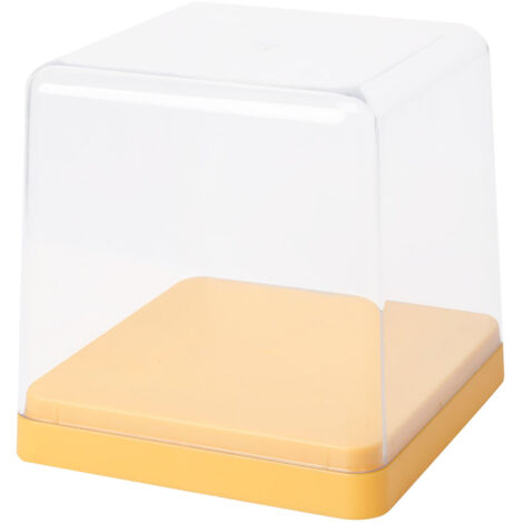 Transparente Aufbewahrungsbox für Spielfiguren – staubdichter Deckel, stapelbar, gelb