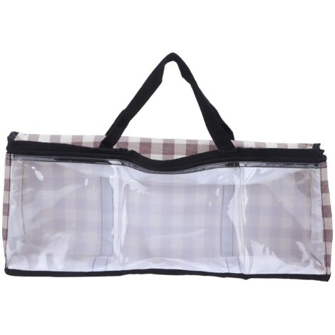Transparente Aufbewahrungstasche mit großem Fassungsvermögen aus staubdichter PVC-Folie für Reisen, Studentenwohnheime, Camping, Cafés und Grills