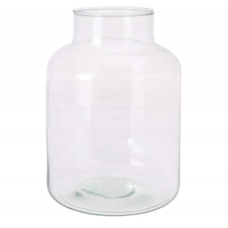 Transparente Blumenvase aus Recyclingglas 14x20 cm