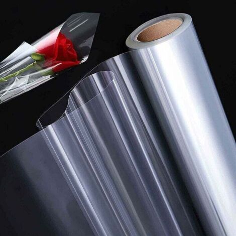 Transparente Cellophanrolle, durchsichtiges Geschenkpapier, Floristenpapier, Rolle für transparentes Geschenkpapier