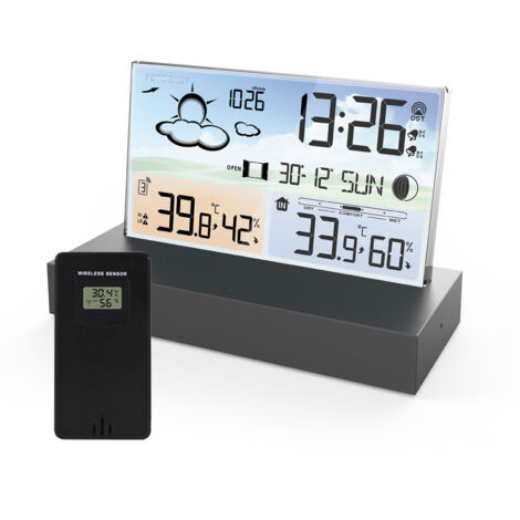 Transparente, drahtlose Wetterstation mit Farbdisplay