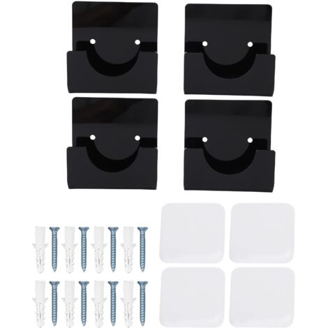 Transparente Duschstangenhalterung – 4er-Set – Klebe- oder Schraubmontage für Stangen von 2,5 bis 6,4 cm – Strapazierfähiges Acryl, 18 kg